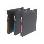 Oxford For Students - Classeur à élastique 4 anneaux - Dos 40 mm - A4 Maxi - pour 225 feuilles - noir