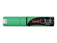 UNI CHALK - Marqueur craie - pointe biseau large - vert fluo