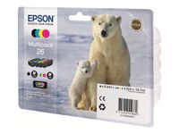Epson 26 Ours polaire - Pack de 4 - noir, cyan, magenta, jaune - cartouche d'encre originale
