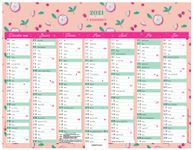 Oberthur Pop - Calendrier 6 mois par face - 40,5 x 52 cm