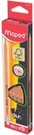 Maped Black'Peps - Pack de 12 crayons à papier - HB - 2,2 mm - embout gomme