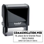 Tampon personnalisé avec 5 lignes de texte - zone d'impression 47 x 18 mm - Trodat Printy 4912