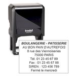 Tampon personnalisé avec 9 lignes de texte - zone d'impression 60 x 40 mm - Trodat Printy 4927