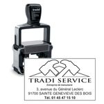 Tampon métallique personnalisé avec 8 lignes de texte - zone d'impression 56 x 33 mm - Trodat Professional 5206