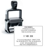 Tampon dateur métallique + 8 lignes de texte personnalisés - zone d'impression 68 x 47 mm - Trodat Professional 5480