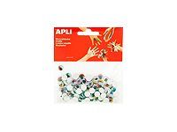 Apli - 100 yeux mobiles adhésifs - coloris assortis