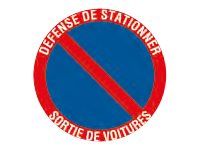 Pickup - Pictogramme rond - Défense de stationner / sortie de voitures - 200 x 200 mm