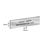 Plaque boîte à lettres personnalisée avec votre texte - 120 x 30 mm - argentée - adhésivée prête à poser
