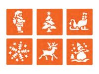 Graine Creative - lot de 6 pochoirs - motif noël