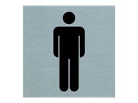 Pickup - Plaque de signalisation -  80 x 80 mm - autocollant - toilettes pour hommes