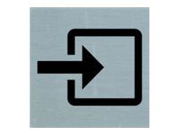 Pickup - Plaque de signalisation -  80 x 80 mm - autocollant - entrée