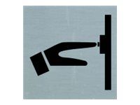 Pickup - Plaque de signalisation -  80 x 80 mm - autocollant - sonnez