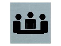 Pickup - Plaque de signalisation -  80 x 80 mm - autocollant - salle de réunion