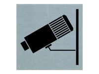 Pickup - Plaque de signalisation -  80 x 80 mm - autocollant - surveillance / camera in use