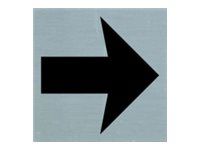 Pickup - Plaque de signalisation - 80 x 80 mm - autocollant - flèche de direction