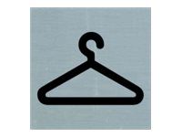 Pickup - Plaque de signalisation - 80 x 80 mm - autocollant - vestiaire