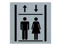 Pickup Alulook - Pictogramme Ascenseur - 80 x 80 mm