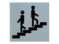 Pickup - Plaque de signalisation -  80 x 80 mm - autocollant - escaliers