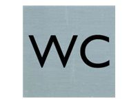 Pickup - Plaque de signalisation -  80 x 80 mm - autocollant - WC