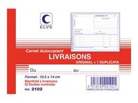 ELVE - Manifold Carnet de livraisons - 50 dupli - 10,5 x 14 cm