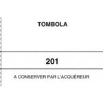 ELVE - 10 Blocs tombola 3 volets de 100 tickets - 50 x 150 mm - numéroté - blanc