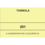 ELVE - 10 Blocs tombola 3 volets de 100 tickets - 50 x 150 mm - numéroté - jaune