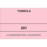 ELVE - 10 Blocs tombola 3 volets de 100 tickets - 50 x 150 mm - numéroté - rose