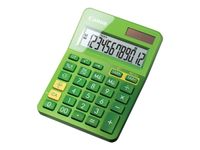 Calculatrice de bureau Canon LS- 123K - 12 chiffres - alimentation batterie et solaire - vert