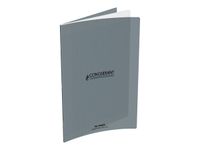 Conquérant Classique - Cahier polypro 24 x 32 cm - 96 pages - grands carreaux (Seyes) - gris