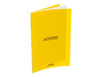 Conquérant Classique - Cahier polypro 24 x 32 cm - 96 pages - grands carreaux (Seyes) - jaune
