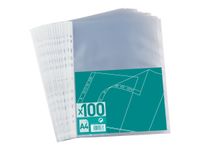 100 Pochettes perforées - A4 - pour 20 feuilles - 4/100