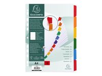 Exacompta Nature Future - Separador - 6 piezas - para A4 - con pestañas - blanco