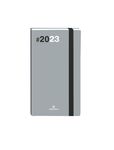 Agenda de poche Flex - 1 semaine sur 2 pages - 9,5 x 17,5 cm - gris - Oberthur