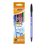 BIC Cristal SOFT - 4 Stylos à bille - noir, rouge, bleu, vert - 1.2 mm