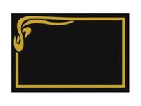 Bequet - 50 Étiquettes "liseré" or sur fond noir - 6 x 4 cm