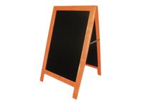 Bequet - Chevalet de trottoir ardoise "Carnaval" - cadre bois lazuré - 115 x 65 cm