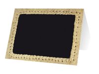 Bequet - 10 Chevalets de comptoir - 7 x 5 cm - cadre beige "raphia"