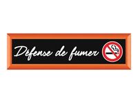 Bequet - Plaque adhésive "Terra" - Défense de fumer - 17 x 5 cm - faux cadre bois