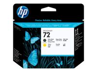 HP 72 - jaune, noir mat - tête d'impression originale (C9384A)