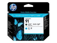 HP 91 - cyan, noir mat - tête d'impression originale (C9460A)