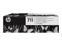 HP 711 - Kit de remplacement tête d'impression + pack de 4 - noir et 3 couleurs - cartouche d'encre originale (C1Q10A)