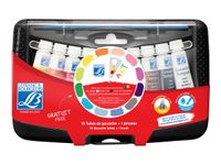 Lefranc Bourgeois COLLEGE BOX -  10 tubes de peinture gouache - couleurs assorties - 10 ml 