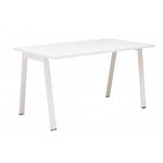 Bureau ARPE - 136 cm - Pieds métal - Blanc