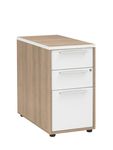 Caisson bout de bureau ARPE - Profondeur 80 cm - 3 tiroirs - Chêne