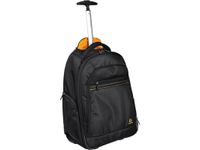 Exacompta Exactive - Sac à dos à roulettes pour ordinateur portable 15,6" - noir, orange