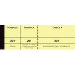 ELVE - Bloc tombola 3 volets de 100 tickets - 50 x 150 mm - numéroté - jaune