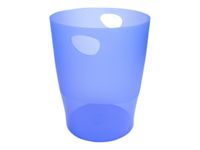 Exacompta Ecobin - Corbeille à papier 15L - bleu glacé translucide