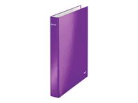 Leitz WOW - Classeur à anneaux - Dos 40 mm - A4 Maxi - pour 250 feuilles - violet métallisé
