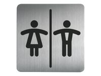 Durable - Pictogramme carré Toilettes Hommes/Femmes - 150 x 150 mm