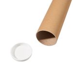 Tube d'expédition rond - 4,5 cm (diamètre) x 45 cm - brun - Logistipack